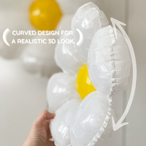 Small White Daisy Balloon 19in Air-fill Only