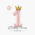 Jumbo 1st Birthday Princess Mylar Balloon 46" - Pink Number 1 with Gold Crown - Cake Smash - Ottawa Balloons