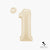 Cream Number 1 Foil Balloon 26in