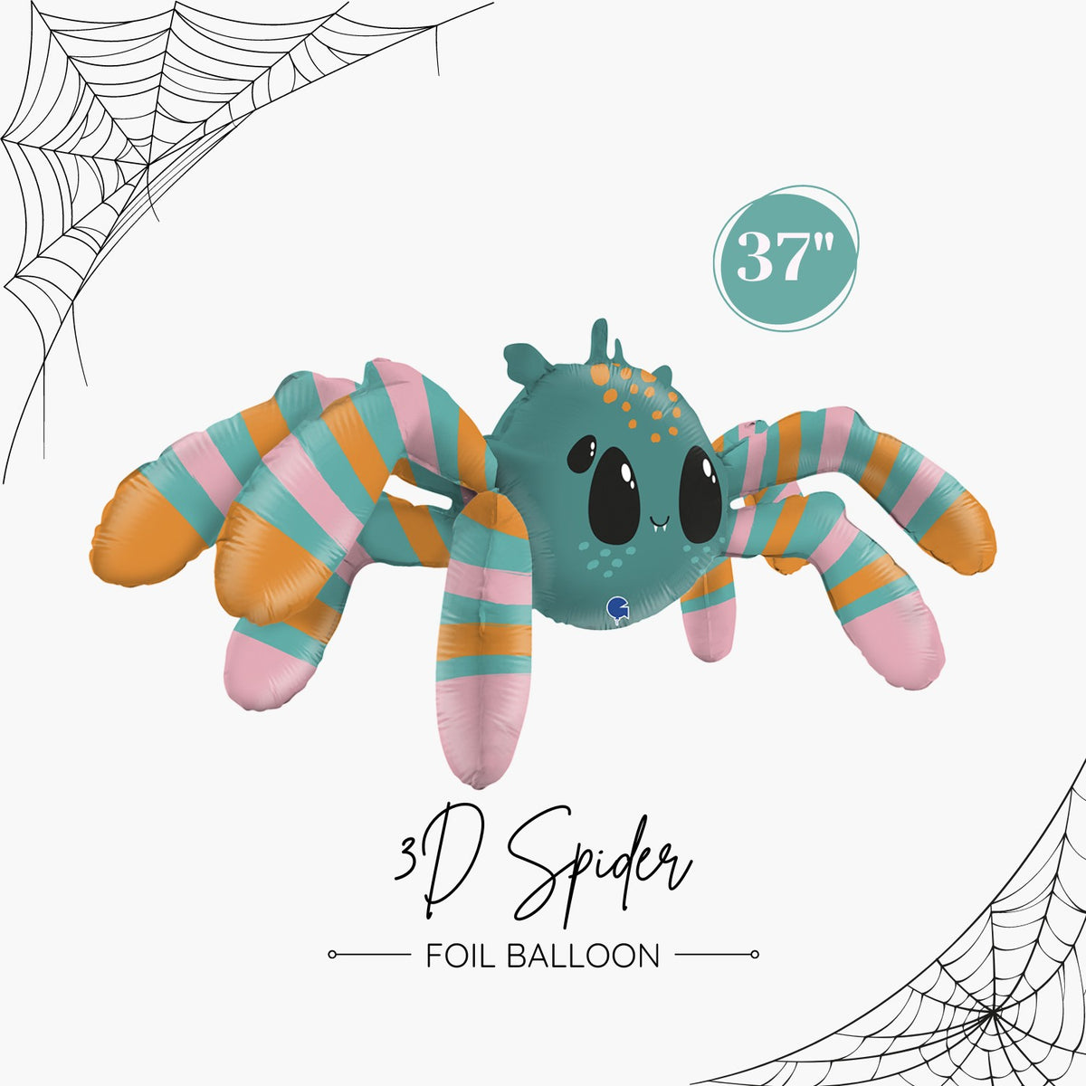 3D Spider Foil Balloon 37" - Cute Spooky Halloween Party Decorations - Ottawa Balloons