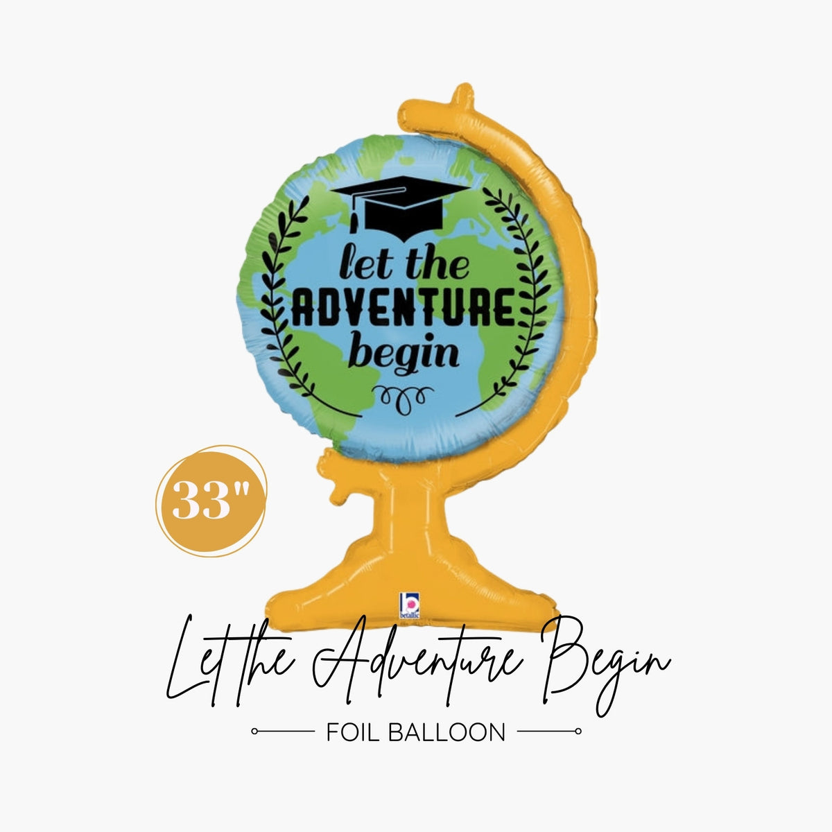 Adventure Grad Foil Balloon 33-inch - Graduation Party Decorations Balloons