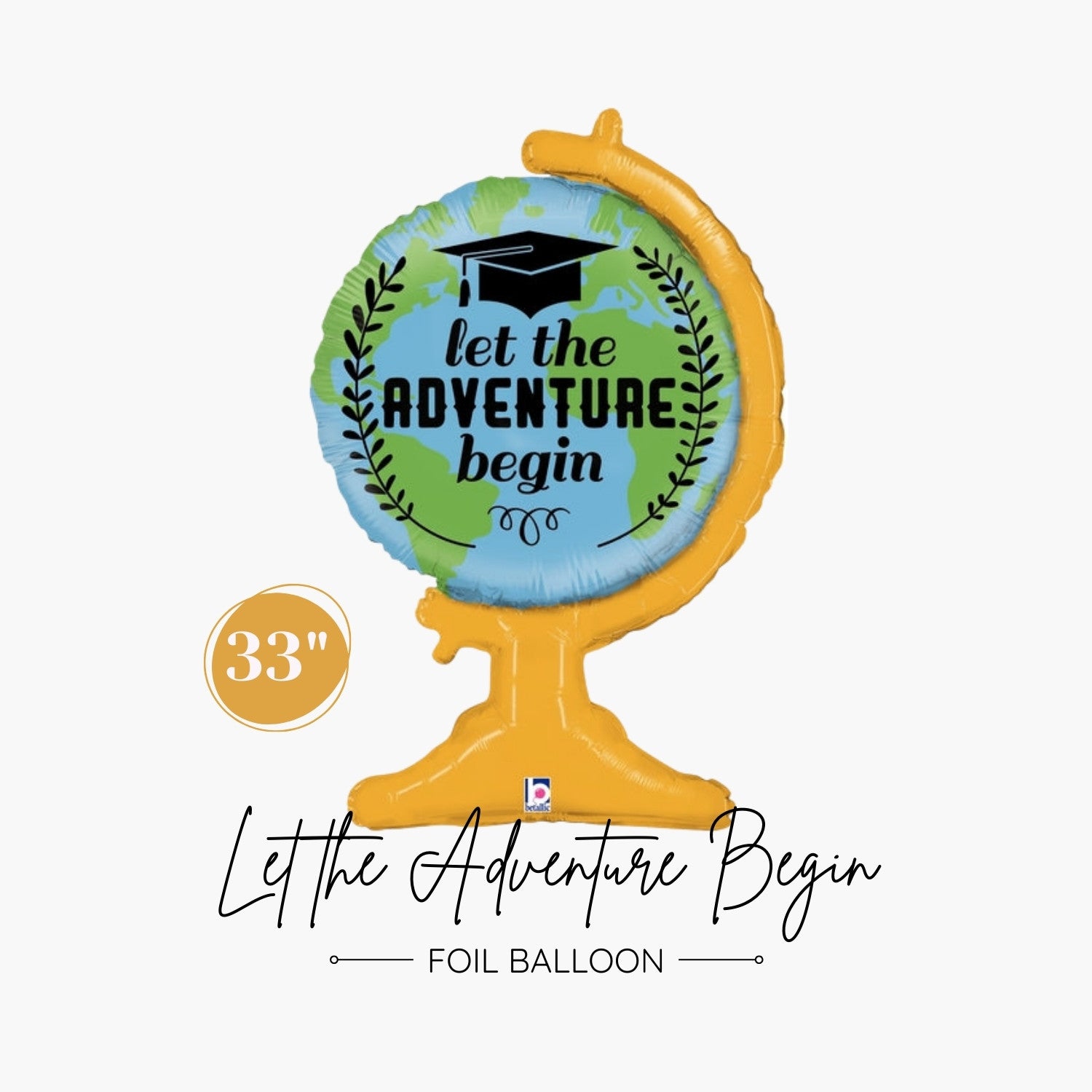 Adventure Grad Foil Balloon 33-inch - Graduation Party Decorations Balloons