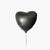 Matte Black Heart Mylar Balloon Bouquet