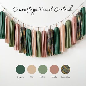 Camouflage Tassel Garland