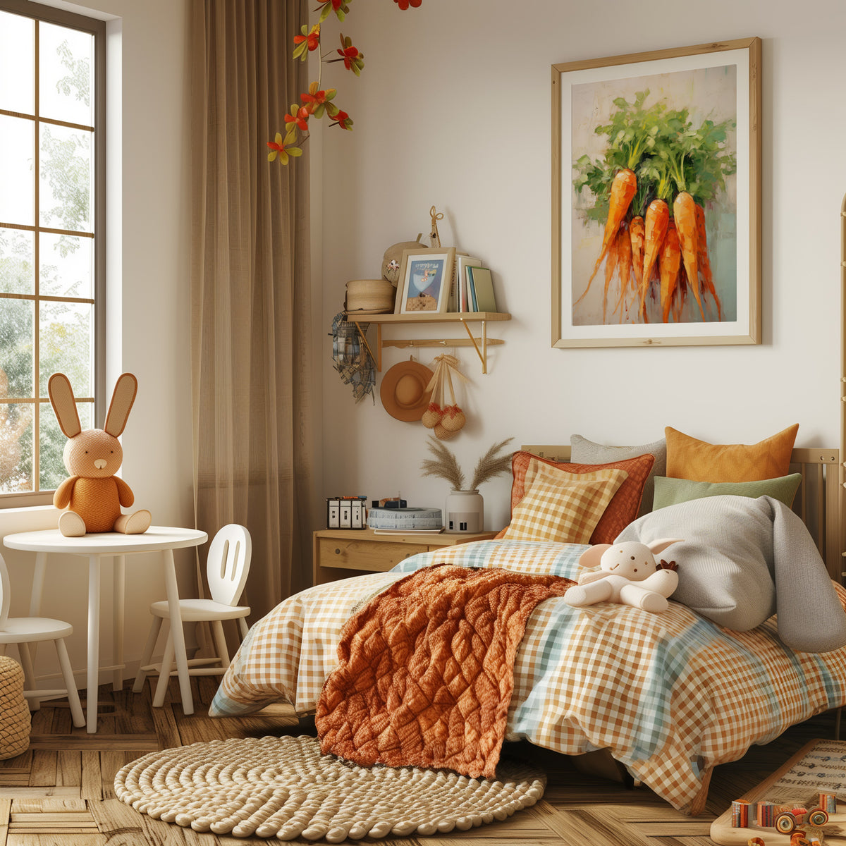 Carrots Digital Print - Easter Home Decors - Vegetables Still Life Painting - Spring Kitchen Wall Art - Modern Farmhouse Dinning Room