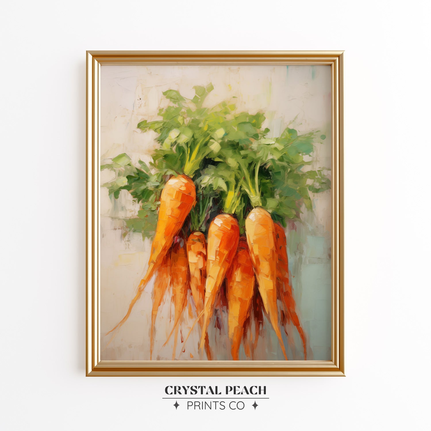 Carrots Digital Print - Easter Home Decors - Vegetables Still Life Painting - Spring Kitchen Wall Art - Modern Farmhouse Dinning Room