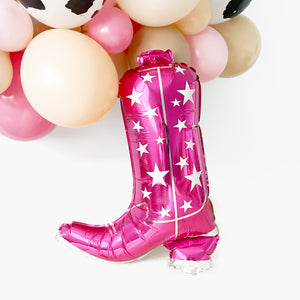 Pink Cowgirl Balloon Garland Kit - Cow Print Balloon - Farm Party - Nash Bach- Last Rodeo