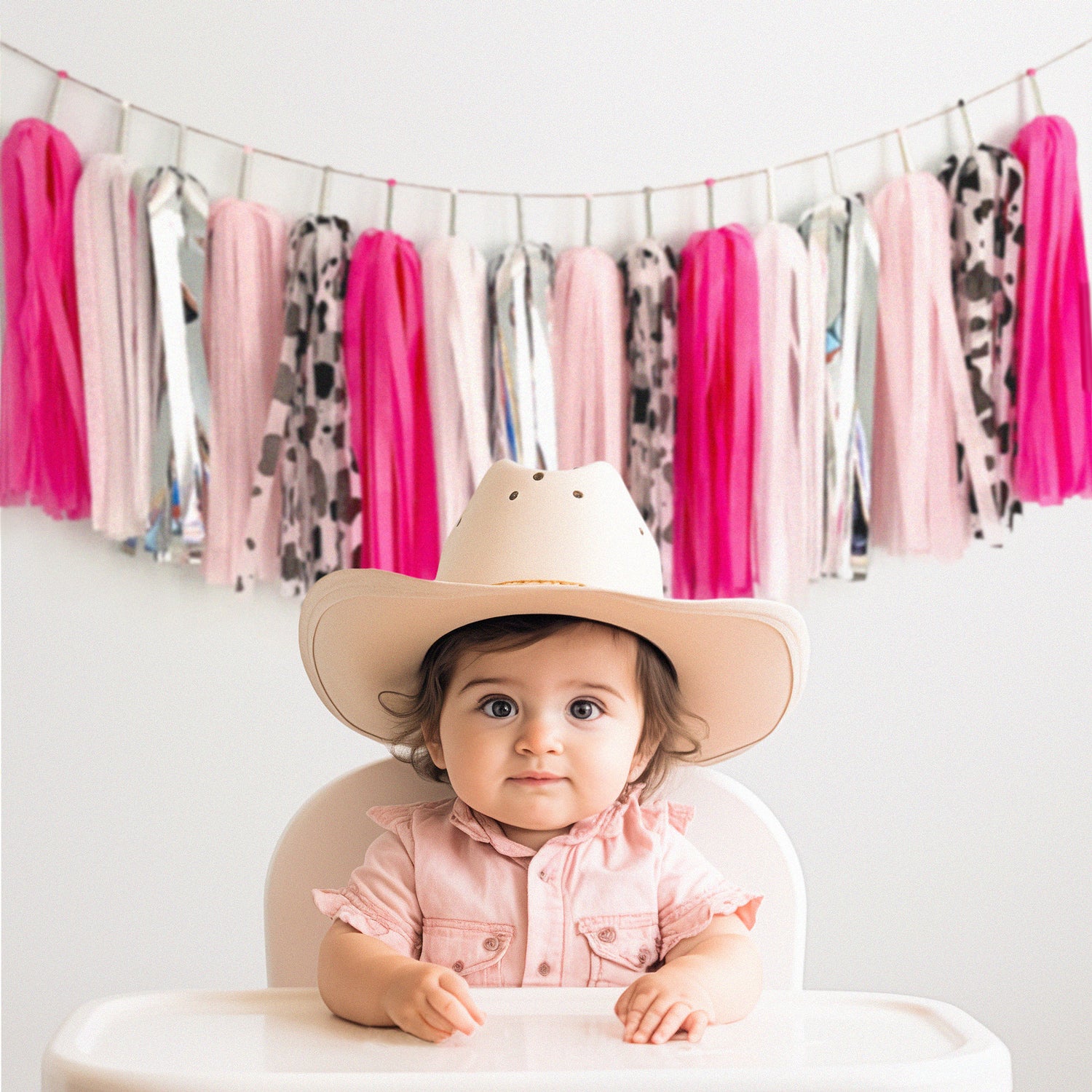 Disco Cowgirl Tassel Garland - Last Rodeo Nashville Bachelorette - First Rodeo First Birthday Party - Nash Bash Backdrop - Let's go girl
