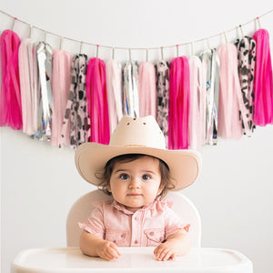 Cowgirl Disco Tassel Garland - First  Rodeo Nashville Bachelorette -  First Birthday Party - Nash Bash Backdrop - Let's go girl