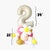 Two Groovy Number 2 Balloon Column - Little Girl Second Birthday Party Balloon Tower Decorations