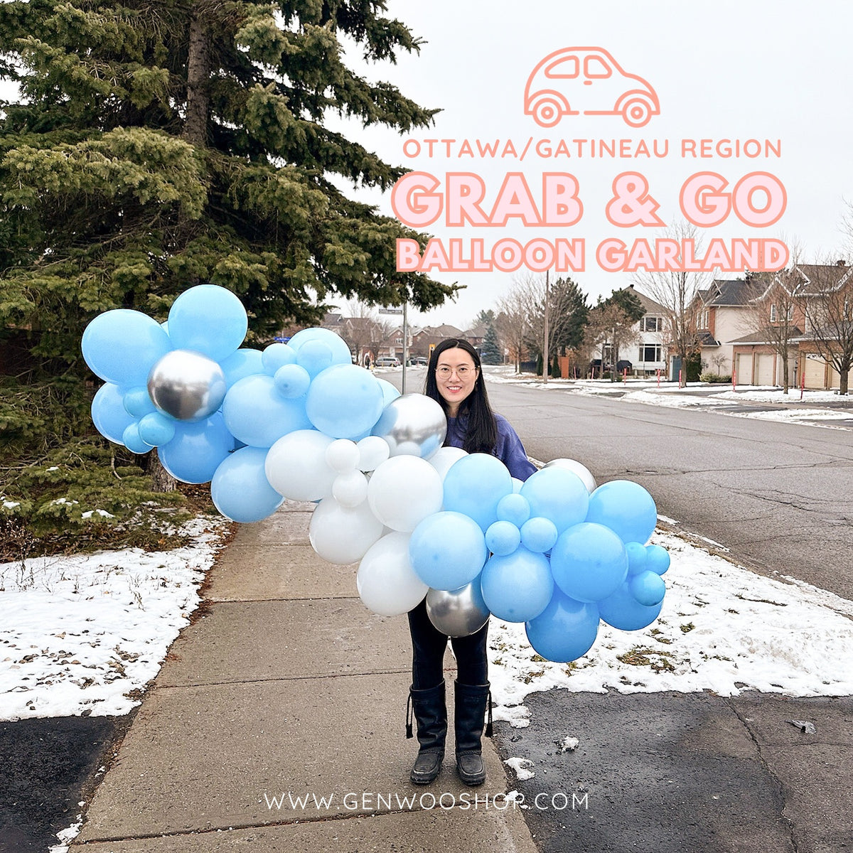 Ottawa Balloon Garland Grab and Go - Custom Balloon Garland - Ottawa Gatineau Region Balloon Decoration - Pick Your Colours