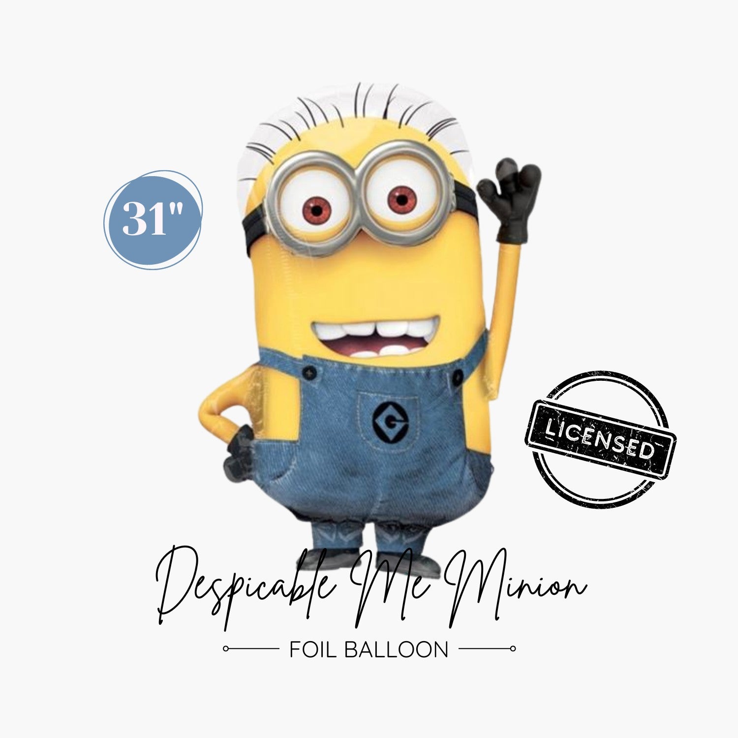 Licensed Despicable Me Minion Foil Balloon 31" - Fun Boys Birthday Party Decorations - Ottawa Balloons