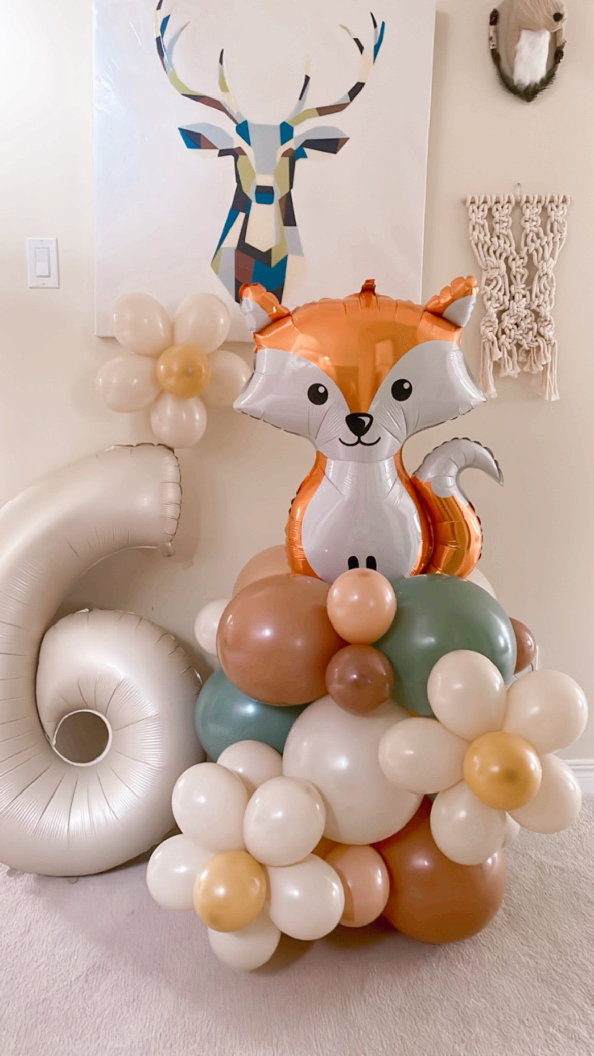 Woodland Fox Balloon Tower