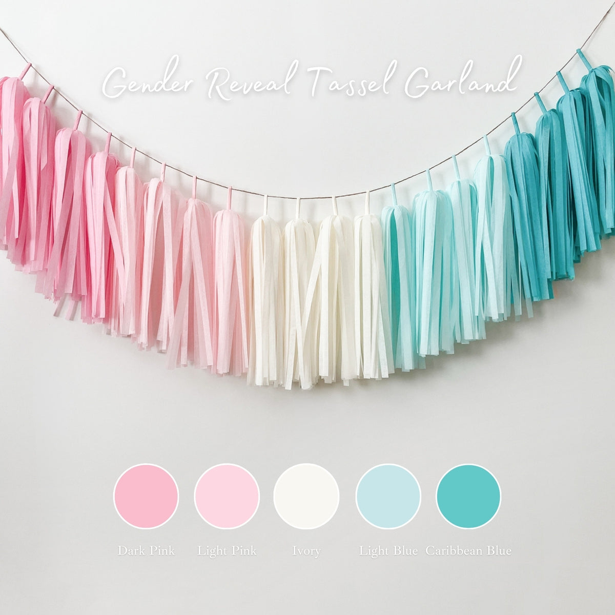 Gender Reveal Tassel Garland - Gender Reveal Party Decorations