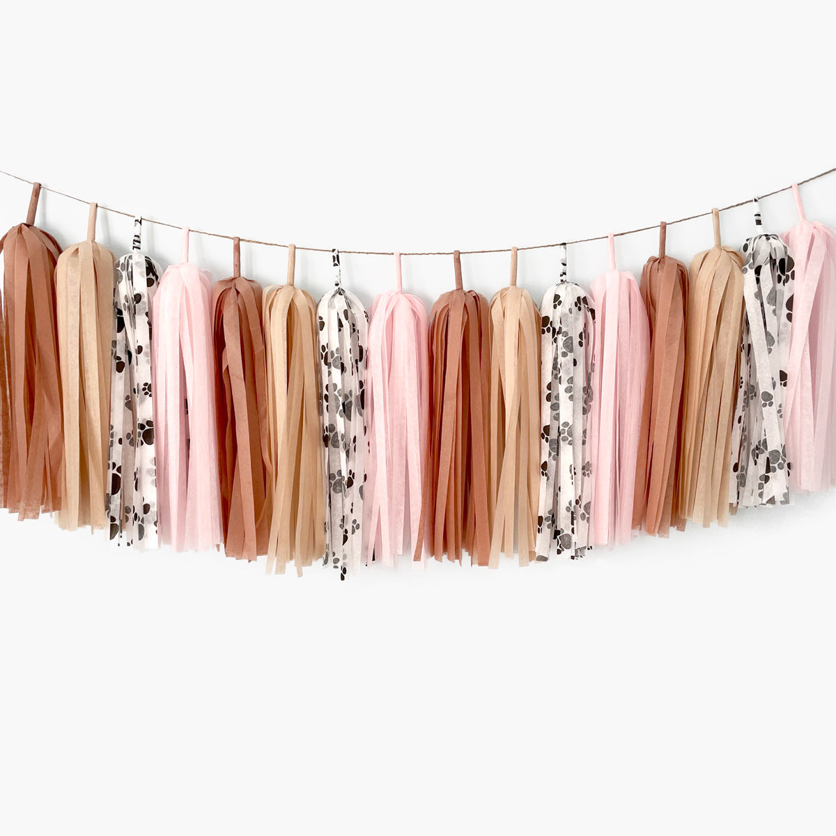 Pink Puppy Paws Tassel Garland - Pet Dog and Cat Girl Birthday Party Decoration