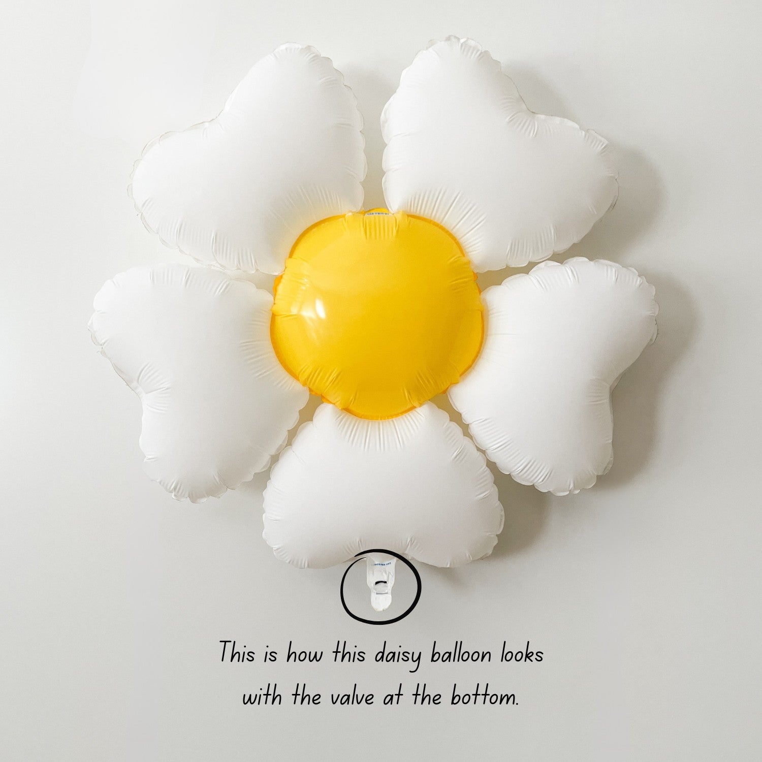 White Daisy Mylar Balloon 20in