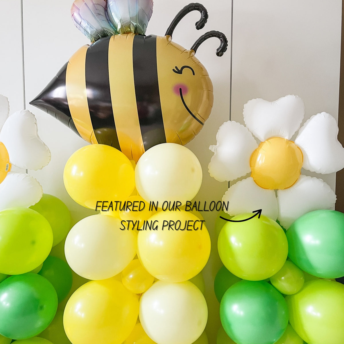 White Daisy Mylar Balloon 20in