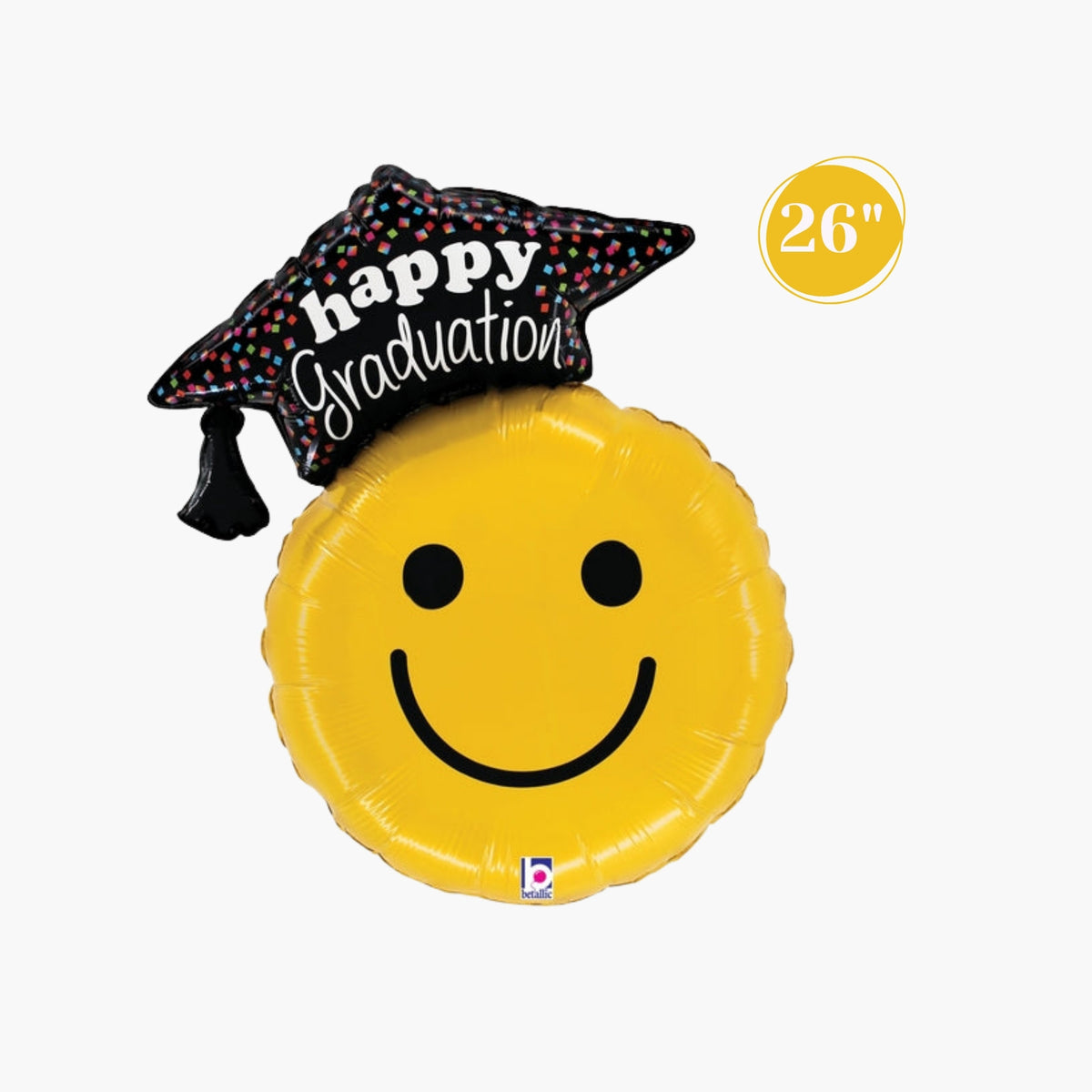 Happy Graduation Smile Mylar Balloon 26in