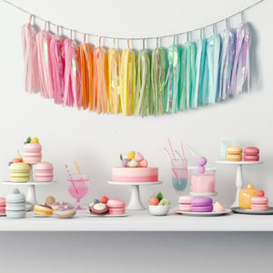 Meowtastic Rainbow Birthday Party Decorations Set Happy Birthday Banner Tissue