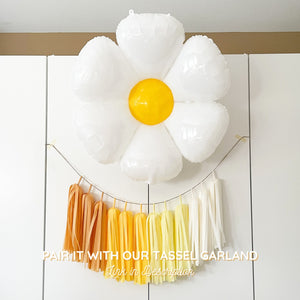 Jumbo White Daisy Mylar Balloon 42in Air-fill Only