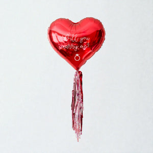 Jumbo Red Heart Proposal Balloon with Decals