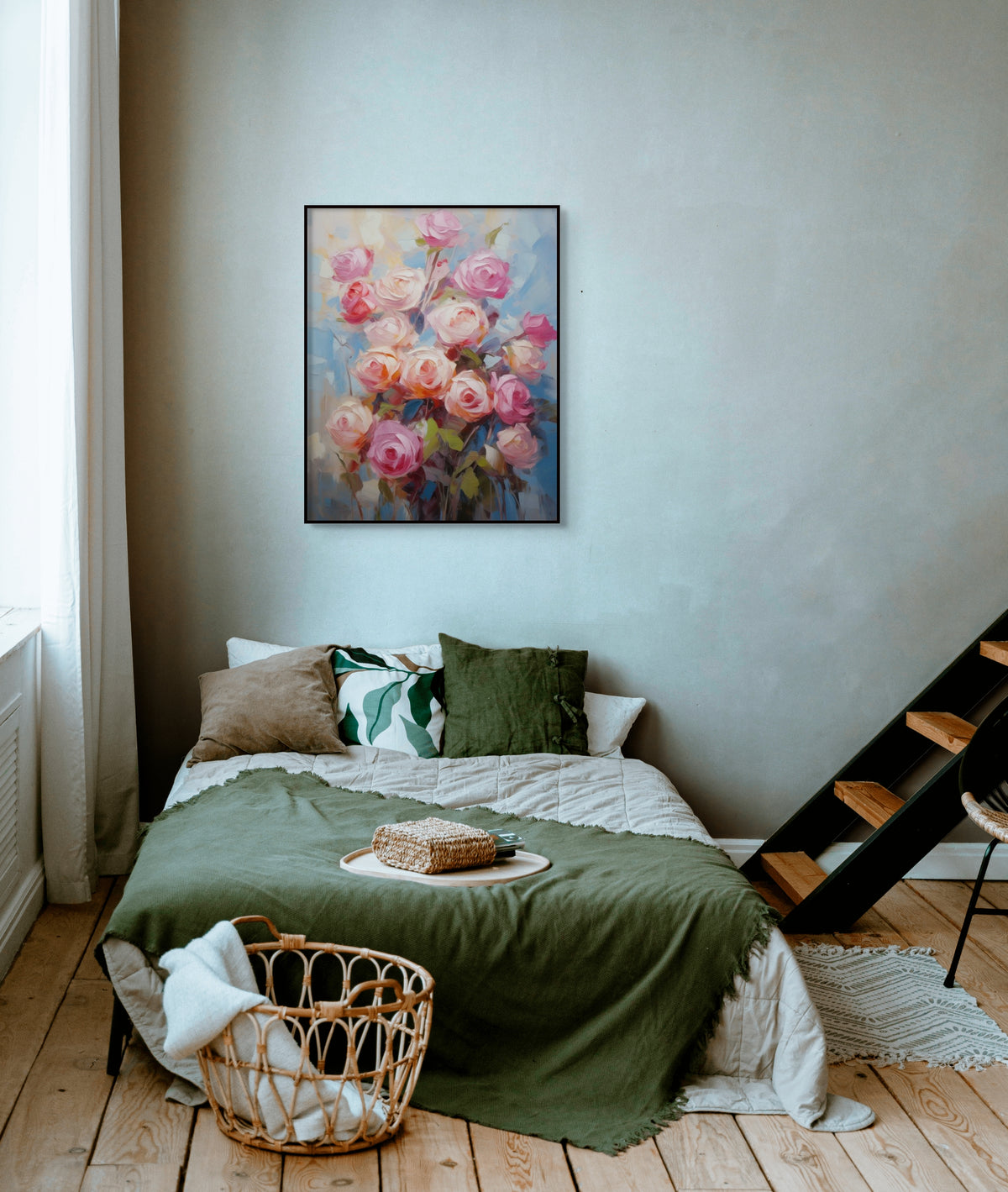 Rose Bouquet Digital Print [Pink, Blush, Blue]