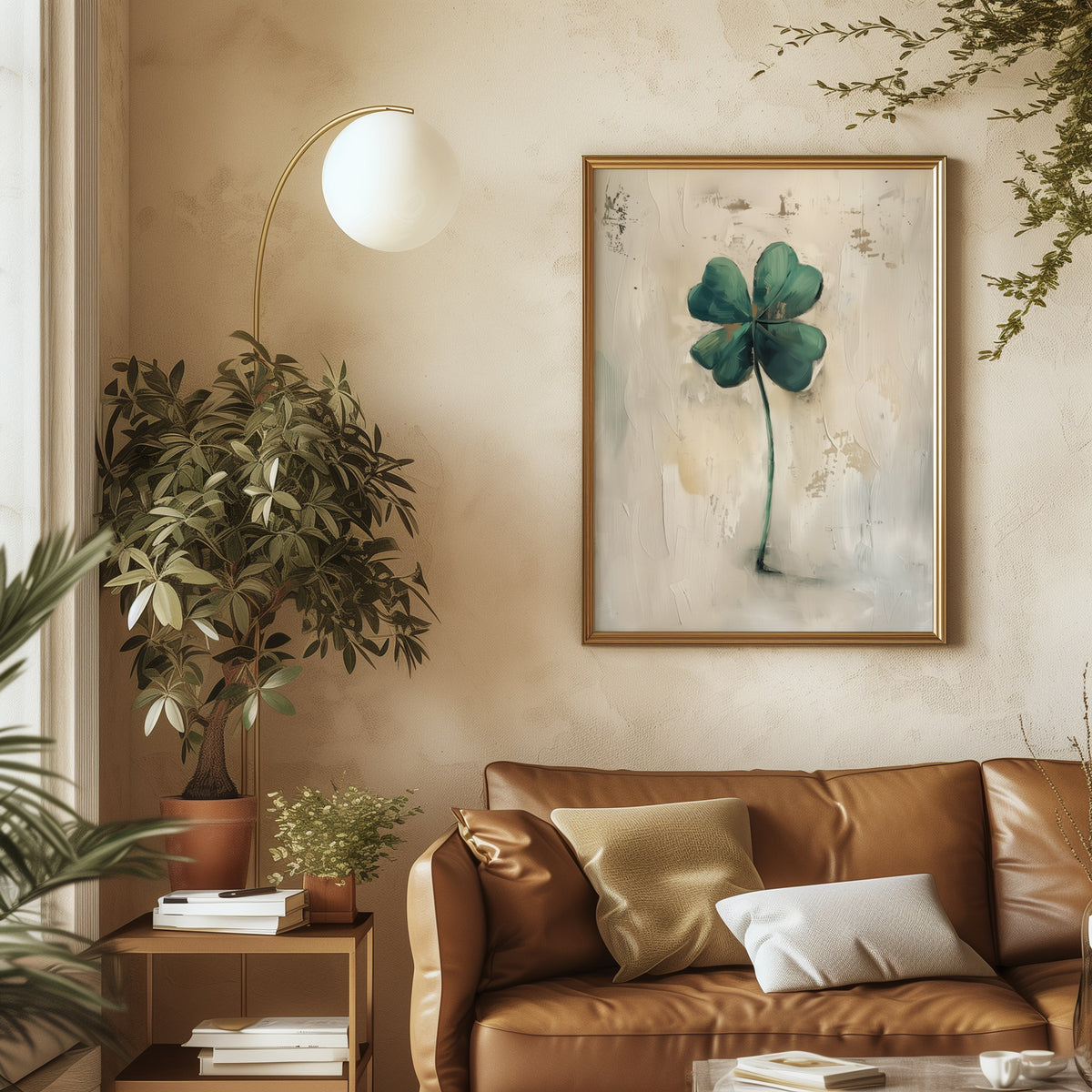 Lucky Clover Digital Print - St Patrick's Day Wall Decoration - Irish Wall Art Print 