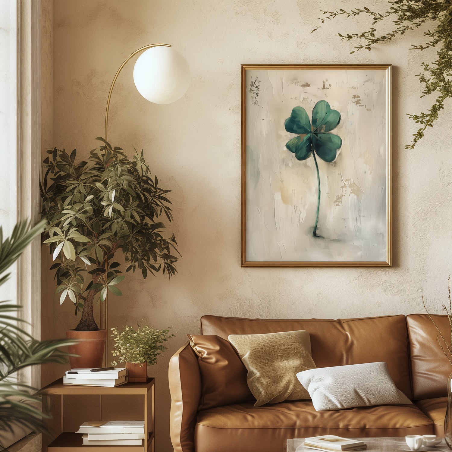 Lucky Clover Digital Print - St Patrick's Day Wall Decoration - Irish Wall Art Print 