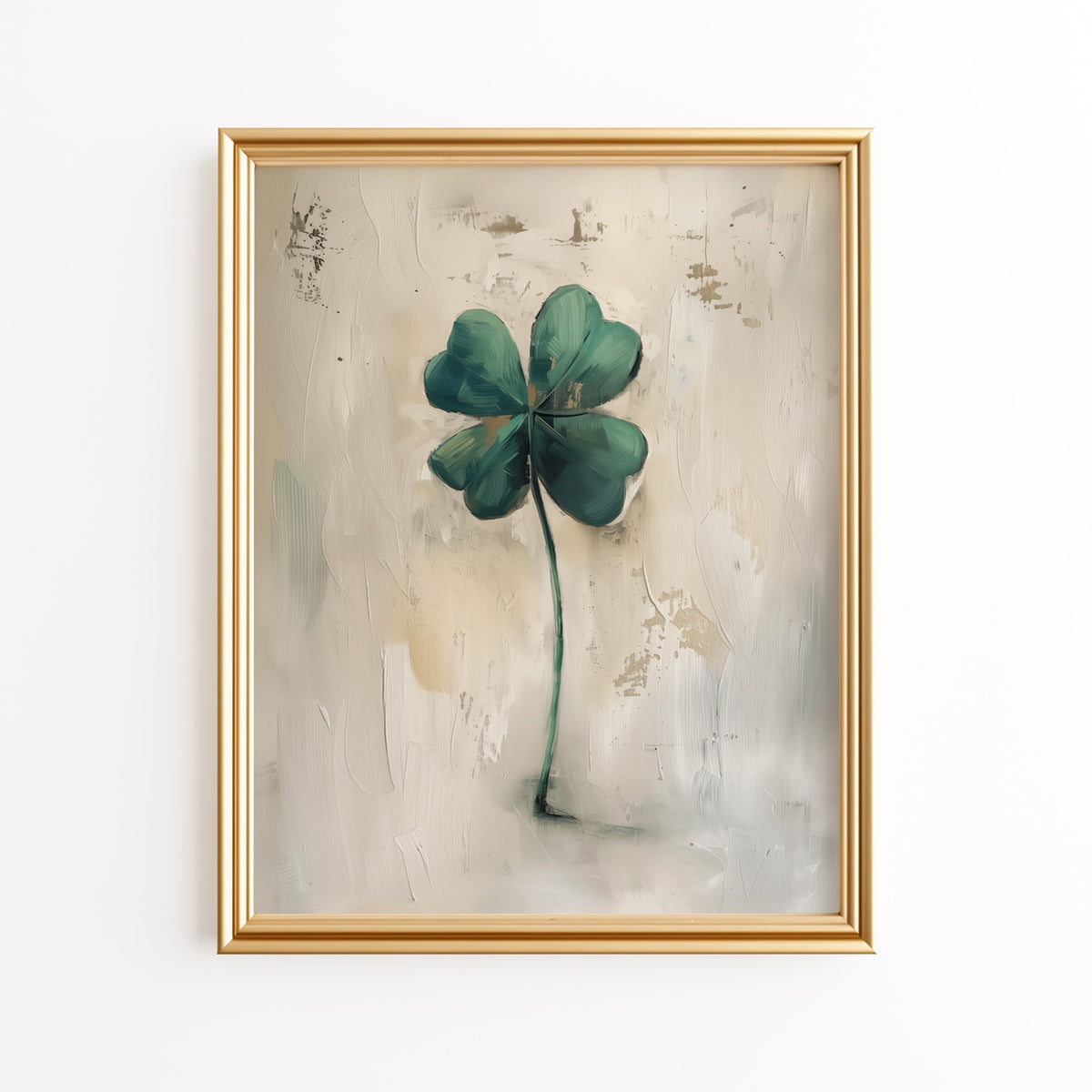Lucky Clover Digital Print - St Patrick's Day Wall Decoration - Irish Wall Art Print 