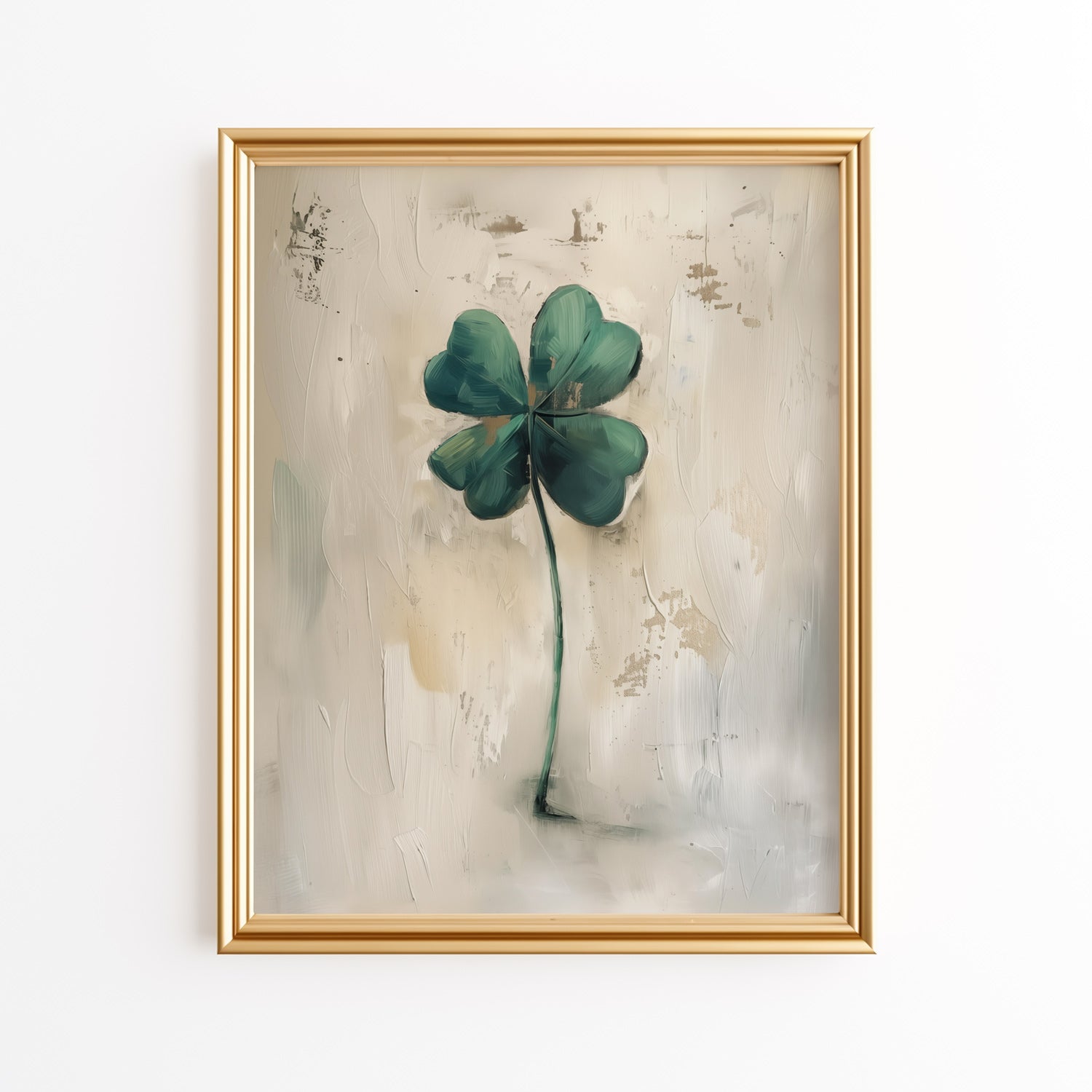 Lucky Clover Digital Print - St Patrick's Day Wall Decoration - Irish Wall Art Print 