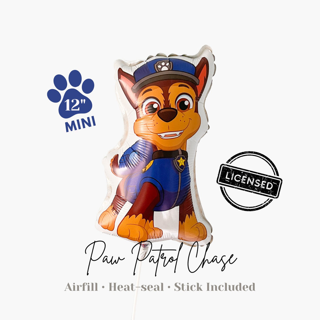 Licensed Mini Paw Patrol Chase Foil Balloon Airfill Heat seal Kids Birthday Dog Cartoon Party Balloons Ottawa Balloon Services GenWooShop