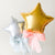 Air-fill Mini Silver Star Balloon with Bow - Kids Birthday Party Balloon Decoration - Photo Props - Party Favors - Twinkle Twinkle Little Star