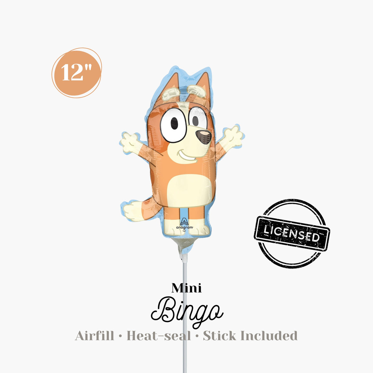 Licensed Mini Bingo Foil Balloon 10” | Bluey Party Decor