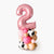 Cowgirl Birthday Pink Number 2 Balloon Column - Moo Moo I'm Two - Barnyard Birthday Decoration - Cow Print Balloon