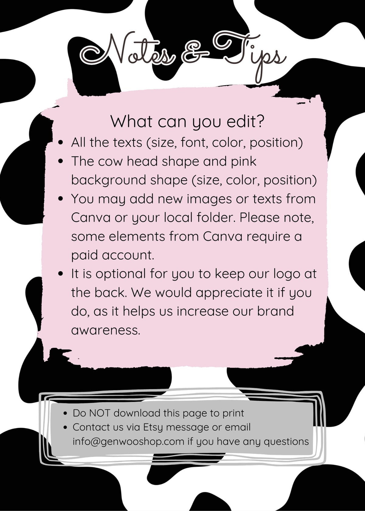 Editable Digital Moo Moo Cowgirl Birthday Party Invitation