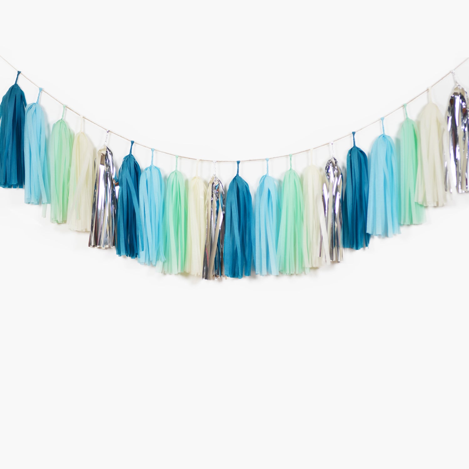 Iridescent Mermaid Tassel Garland - Ocean Mermaid Ombre Pink Blue Mint  Party Decorations - GenWooShop