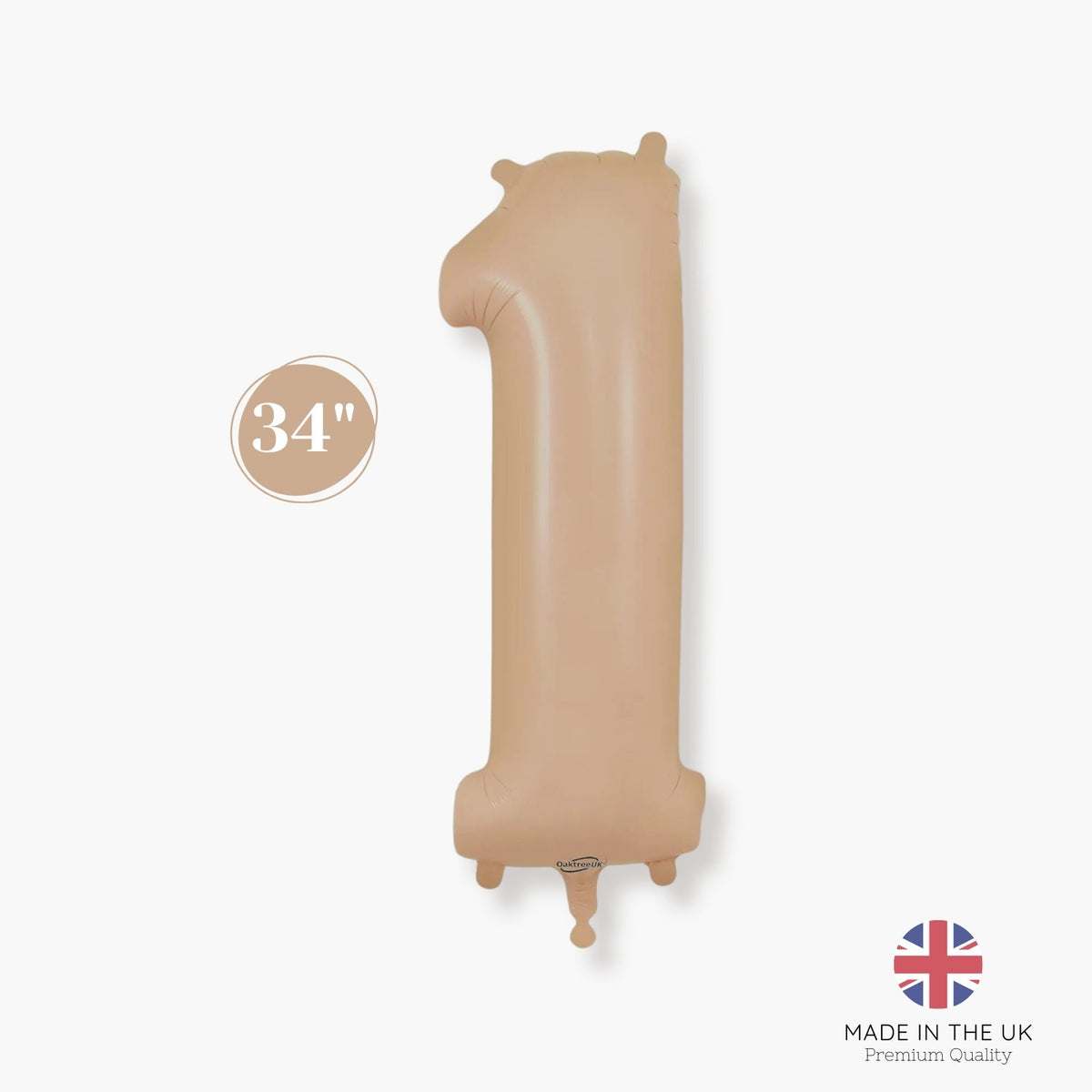Jumbo Nude Number 1 Foil Balloon 34"