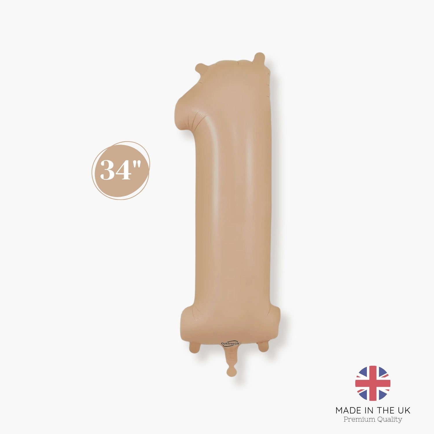 Jumbo Nude Number 1 Foil Balloon 34"