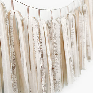 Nostalgic Beige Letters Tassel Garland [Deluxe]