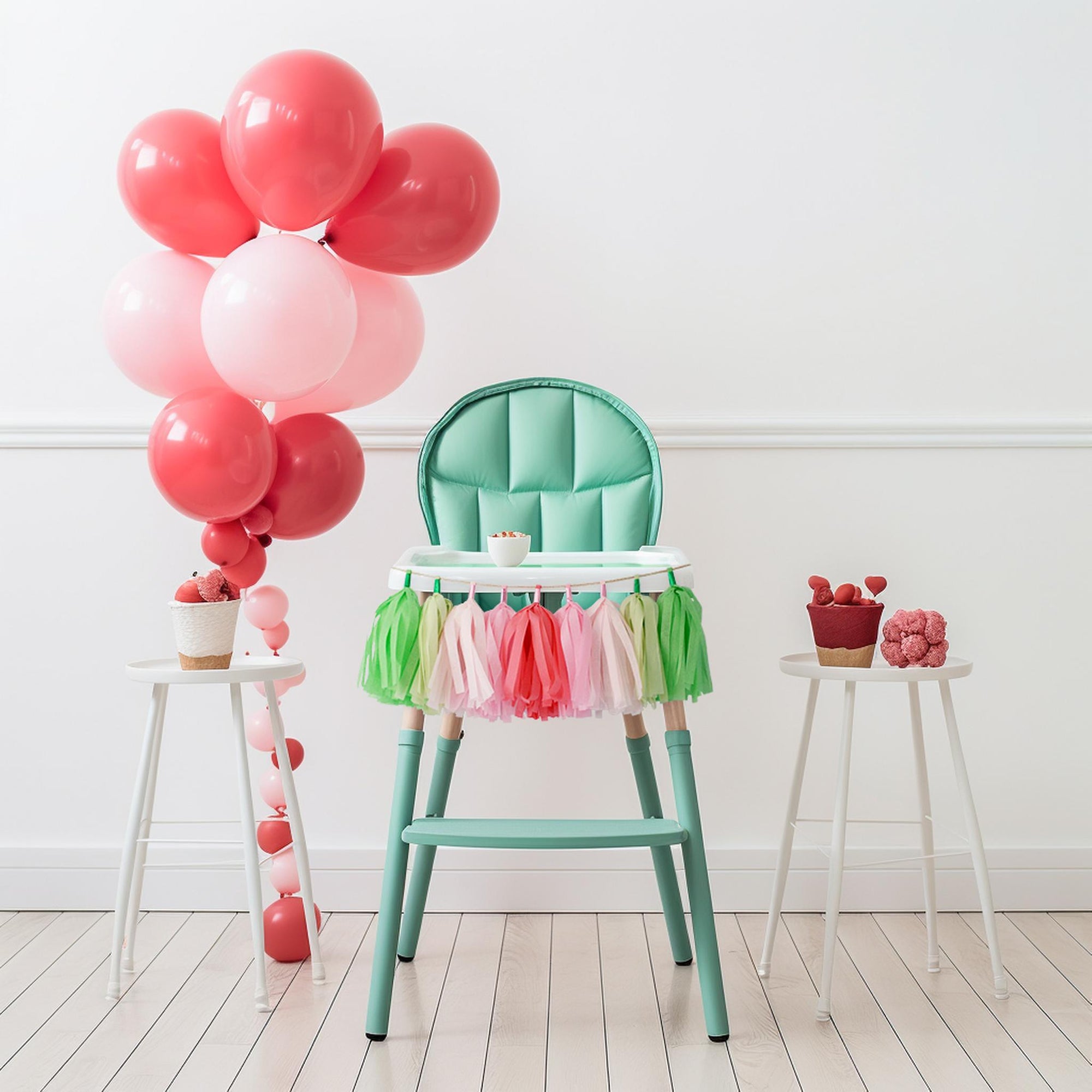 Watermelon Ombre High Chair Garland, High Chair Banner, First Birthday, Cake Smash Prop, Watermelon Baby Birthday Party, One in a Melon
