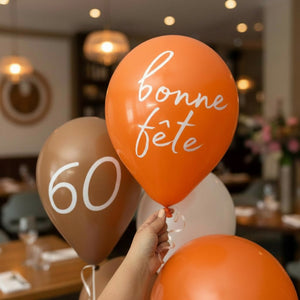 60th Birthday Balloon Bouquet with French bonne fête Decals - Ottawa Local
