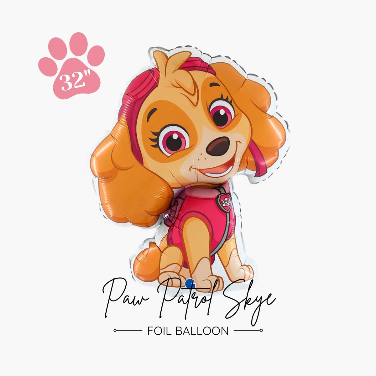 Licensed Paw Patrol Skye Foil Balloon 32" - Girls Paw Patrol Birthday Party Balloon