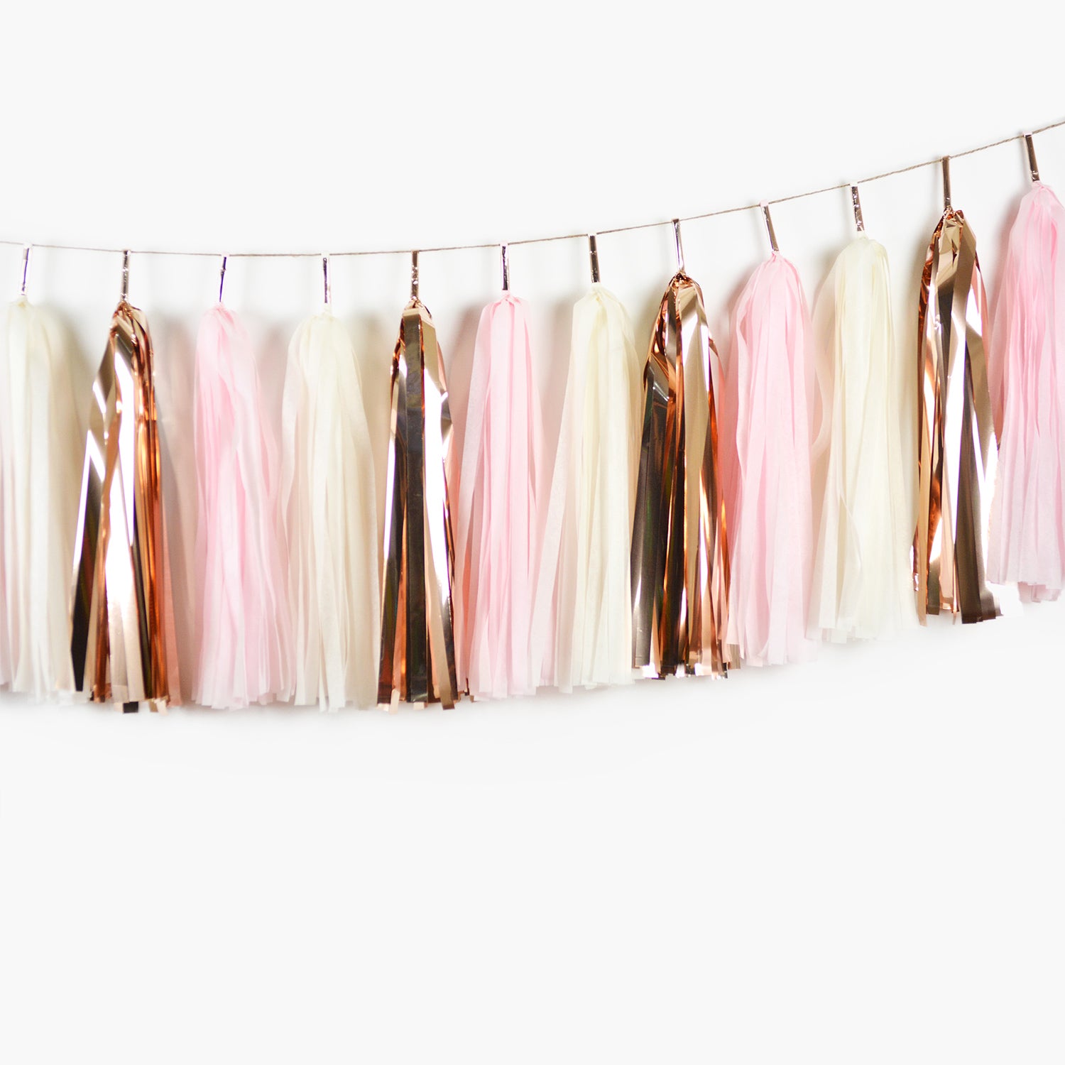 Pink Rose Gold Tassel Garland - Girl Ballerina Princess Birthday Party and Bridal Shower Decorations
