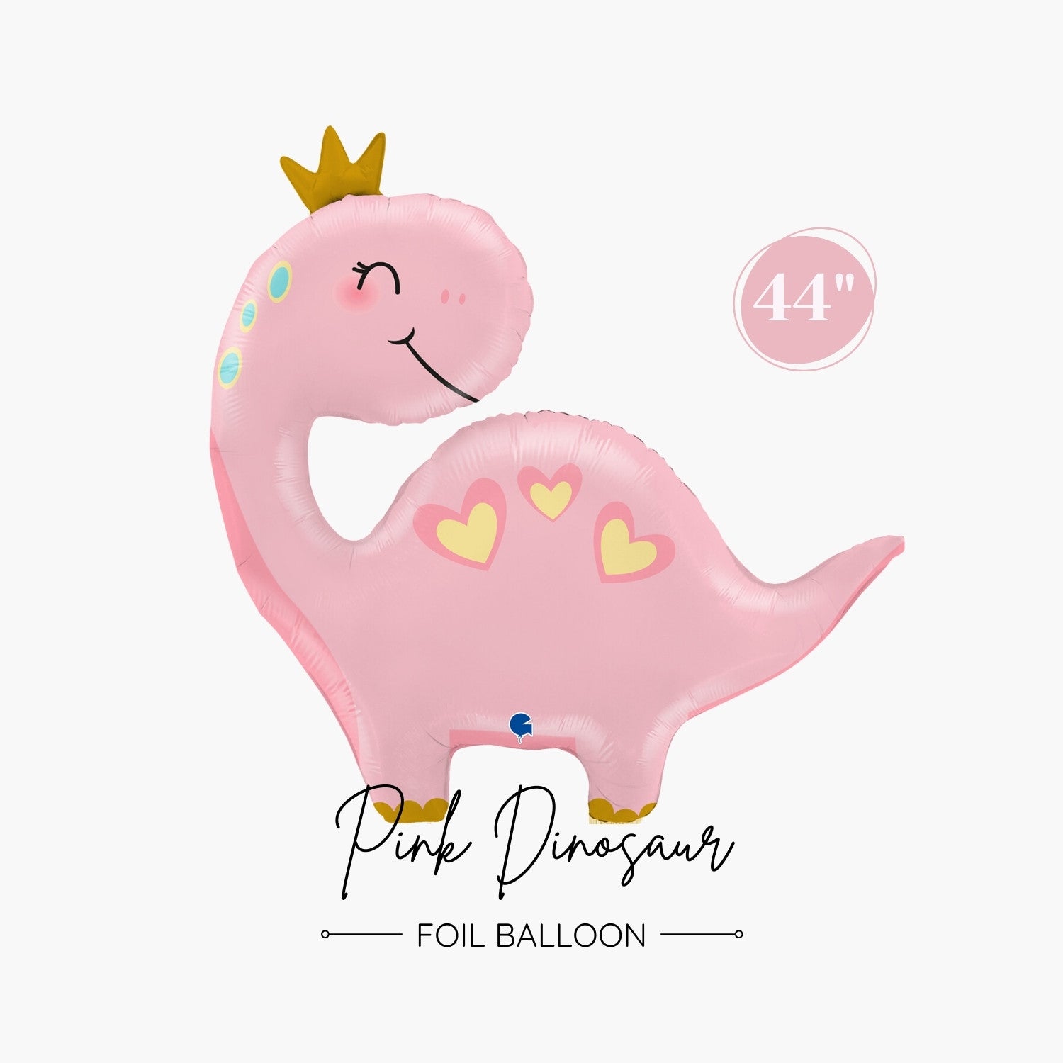 Pink Dinosaur Foil Balloon 44" - Girls Birthday Party Balloon Decorations