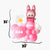 Pink Lafufu balloon with a flower and 'HBD' text on a white background