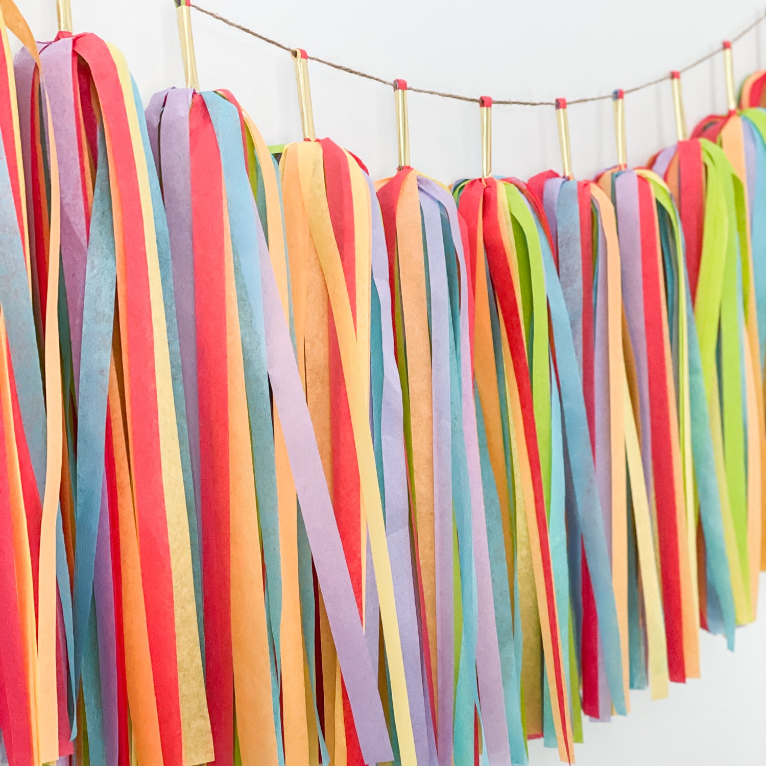 Rainbow Mingle Tassel Garland [Deluxe] - Rainbow Birthday Party - LGBTQ+ Pride Celebrations - Wedding Backdrop - Fiesta - 
