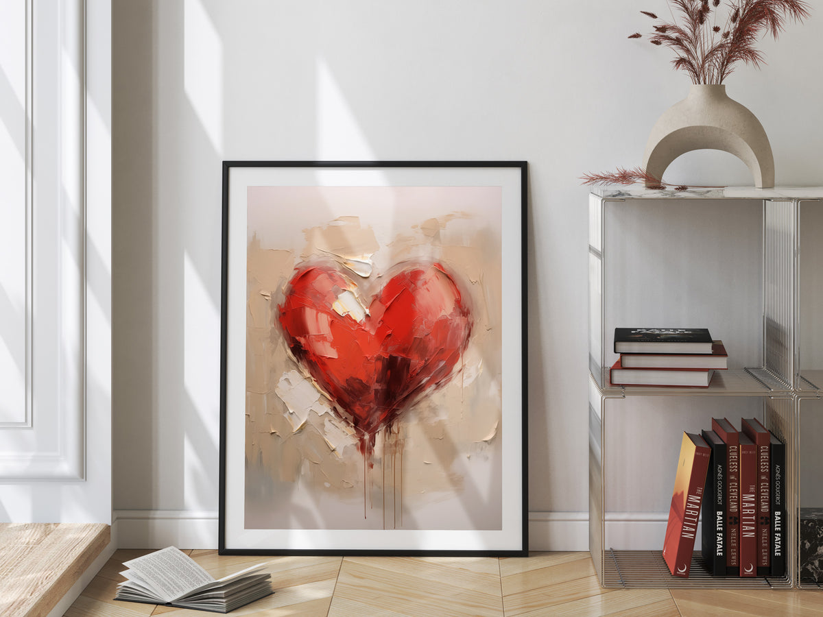 Red Heart Digital Print