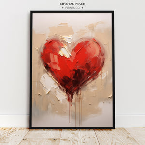 Red Heart Digital Print