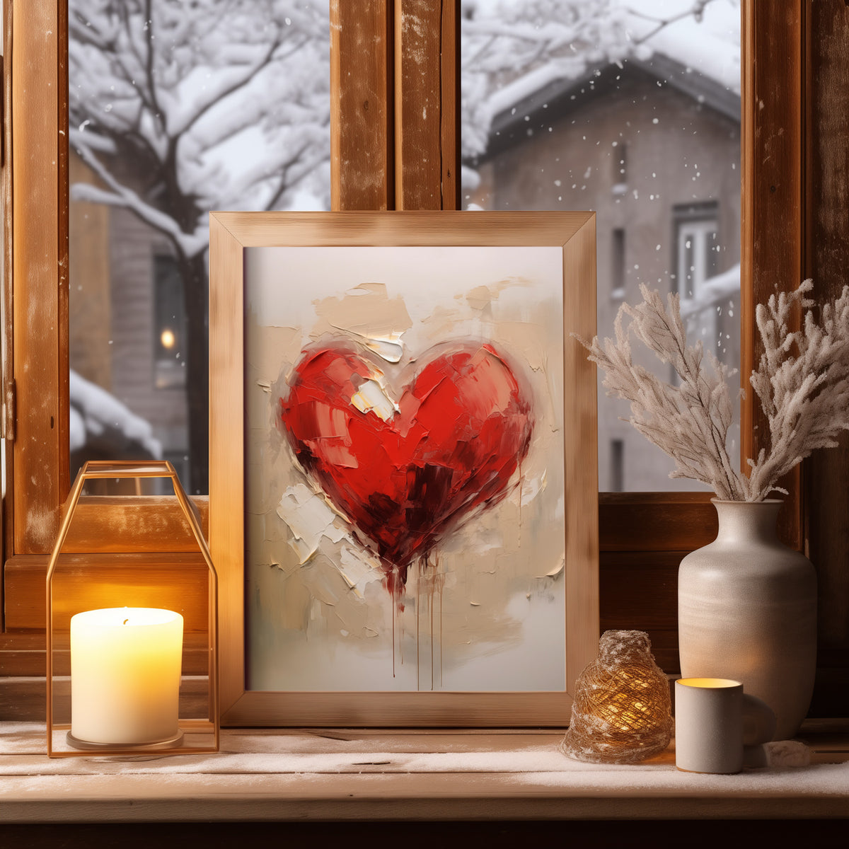Red Heart Digital Print