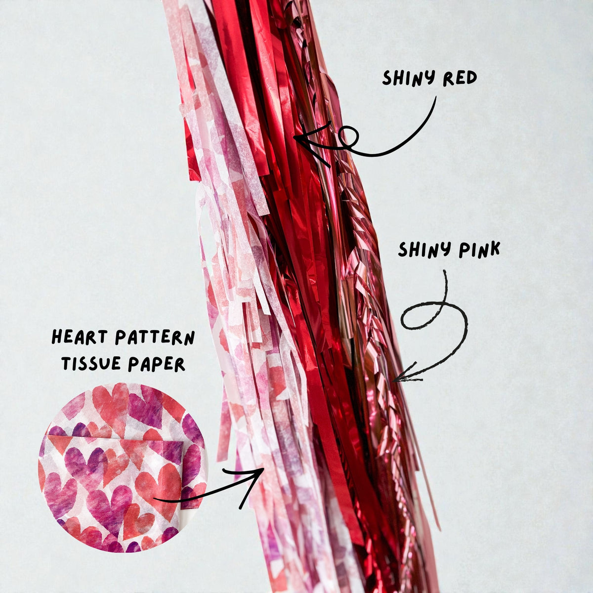 Jumbo Red Balloon with Tassel and Decal for Valentine's Day and Engagement